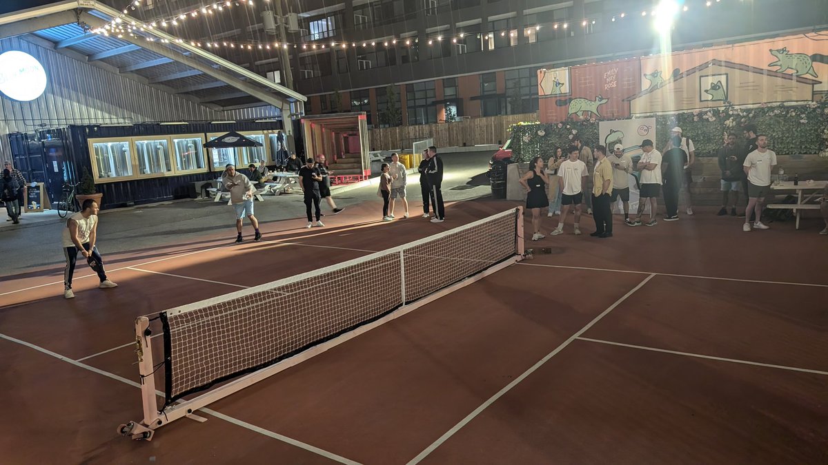 Let's go! The <a href="/doodles/">doodles</a> pickleball tourney is heating up in Toronto lease ng up to their film premiere tomorrow!