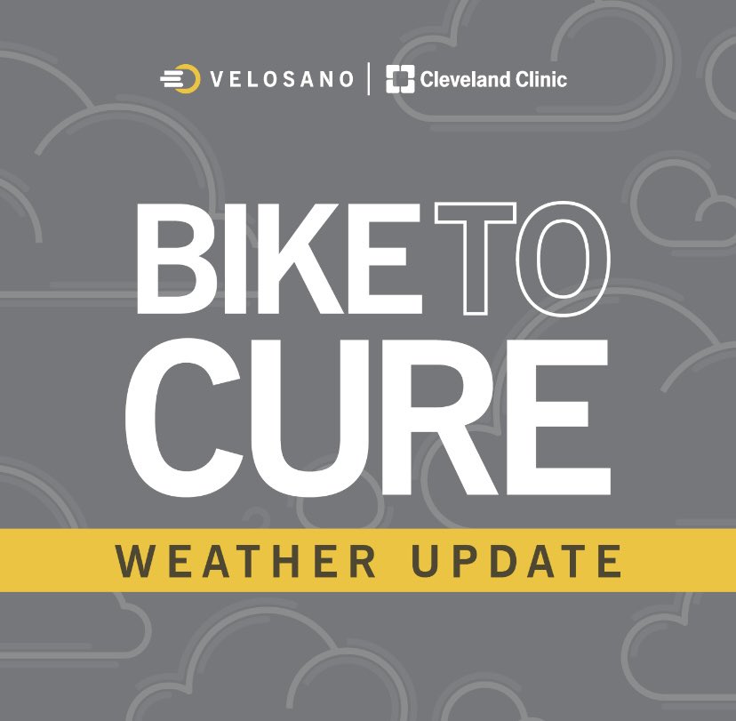 UPDATE: Bike to Cure continues as planned. We are a rain or shine event. Here are some things to note:

➡️All routes and volunteer shifts will start on time
➡️The weather forecast is wet, windy and cool. Please dress accordingly.
➡️Parking lots and shuttles will open at 5:00 a.m.