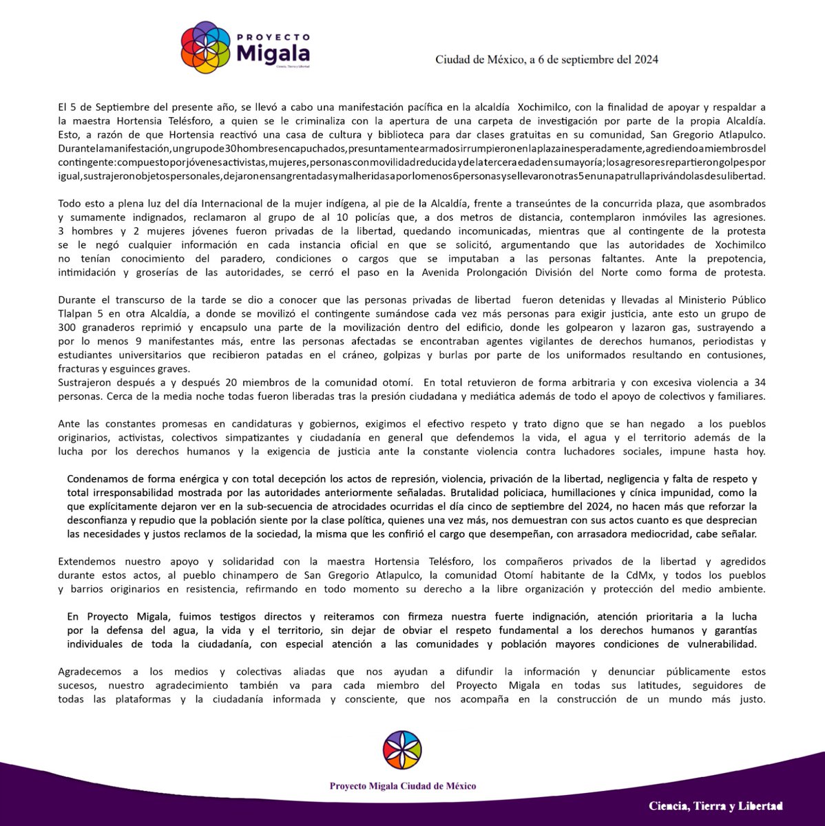 COMUNICADO URGENTE DE PROYECTO MIGALA
📢📢📢📢 #Xochimilco