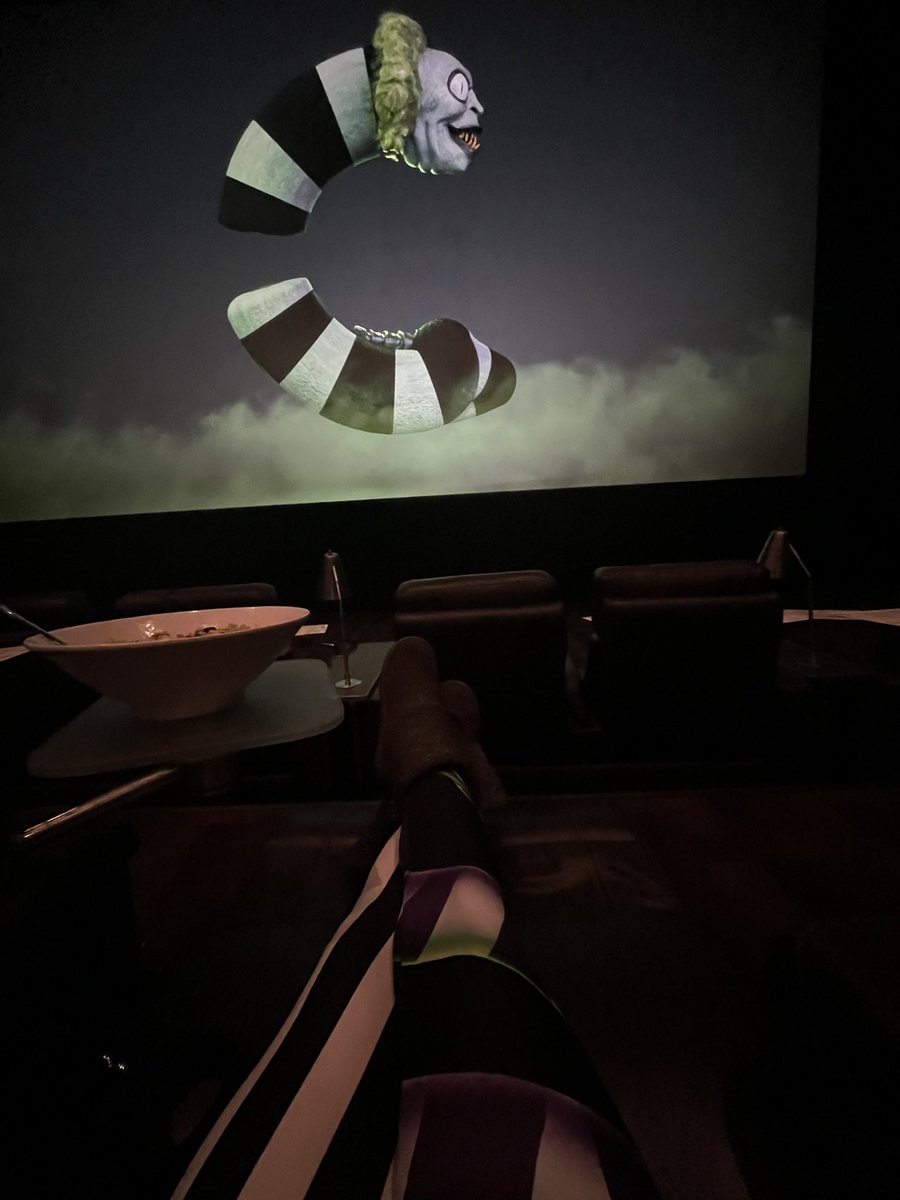 robwhite19842's tweet photo. Rainy night movie choice #beetlejuice #beetlejuice. Very much enjoyed it and got some cool little collectibles. Also #crumblecookies just released a special cookie ๐ช. ๐ ๐ป Spooky season is officially here. https://t.co/fgs2rksNpM