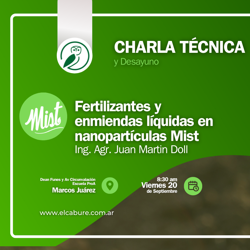elcabureinsumos's tweet photo. 📢 ¡Recordatorio importante! 📢
No te pierdas nuestra Jornada Técnica este Viernes 20/09 a las 8:30 am en Marcos Juárez 🚜🌱
🌿 Mist y Phosbac: Aprende de los expertos 👨🌾
#ElCabureInsumosBio @BenjAntonio2017 @KioshiStone