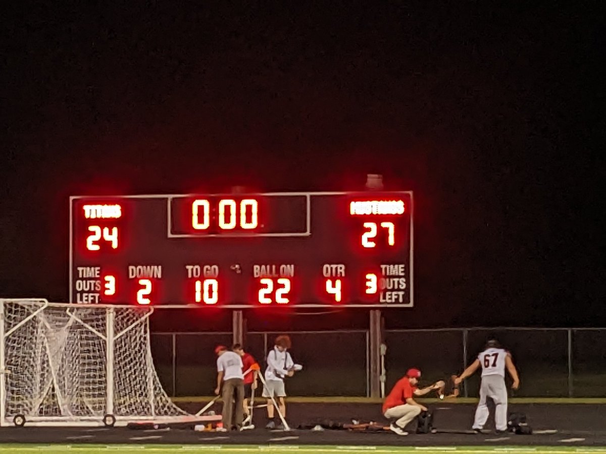 Final in Sterling. Mustangs earn their first win of the year!