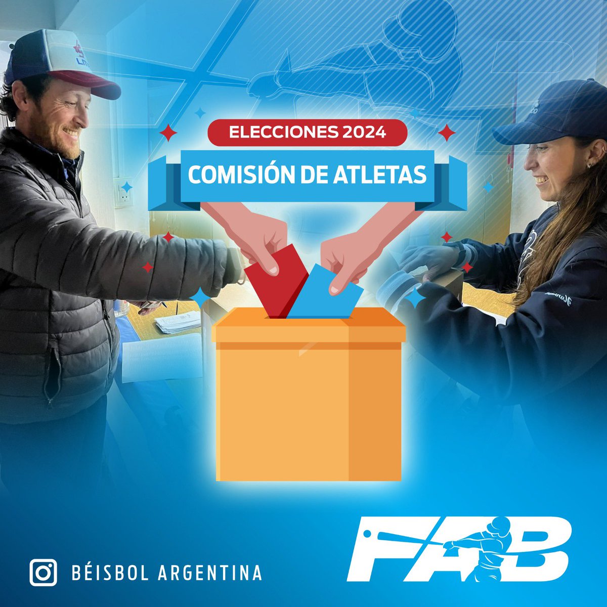🙌🏻 Incorporamos la voz del atleta, en la toma de decisiones de la FAB.

👉🏻 Comisión de Atletas
- Guido Monis <a href="/guidomonis/">Guido Monis</a> 
- Lucas Nakandakare 
- Sebastián García 
- Exequiel Talevi 
- Andrea Remedi
- Paula Morbelli 

<a href="/PrensaCOA/">Comité Olímpico ARG</a> <a href="/WBSC/">WBSC ⚾🥎</a> <a href="/DeportesAR/">Deportes Argentina</a> 
<a href="/enardinfo/">Un Logro en Equipo</a> 

🎨 <a href="/PedroJhans/">Pedro Jhans</a>
