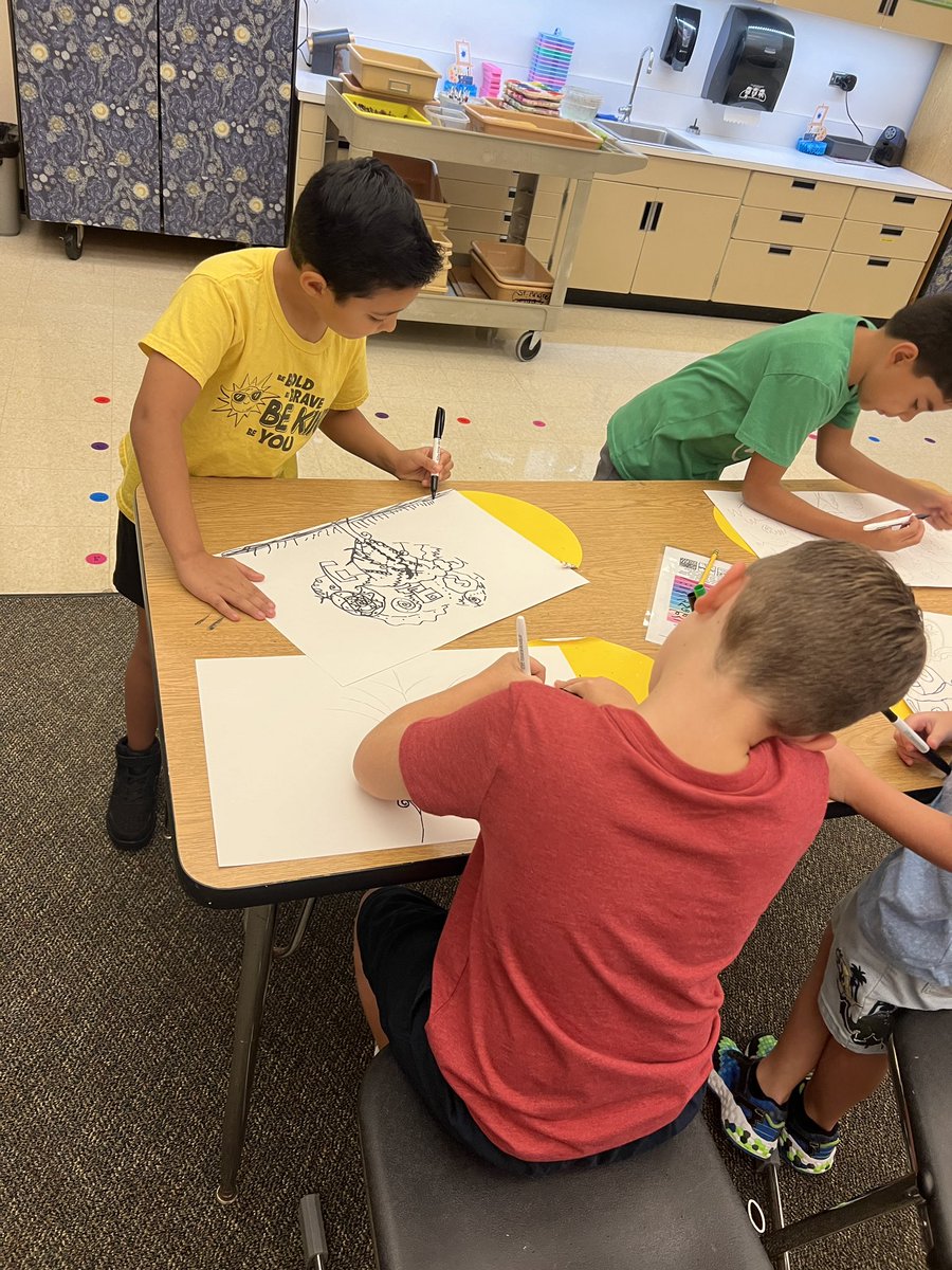 ➰〰️Second graders learned about  LINES , one of the Elements of Art and created Trees made of all different types of lines! 〰️➰🎨 <a href="/HumbleISD_OE/">Oaks Elementary</a> <a href="/2ndGradeOaks/">2nd Grade Oaks Owls</a>