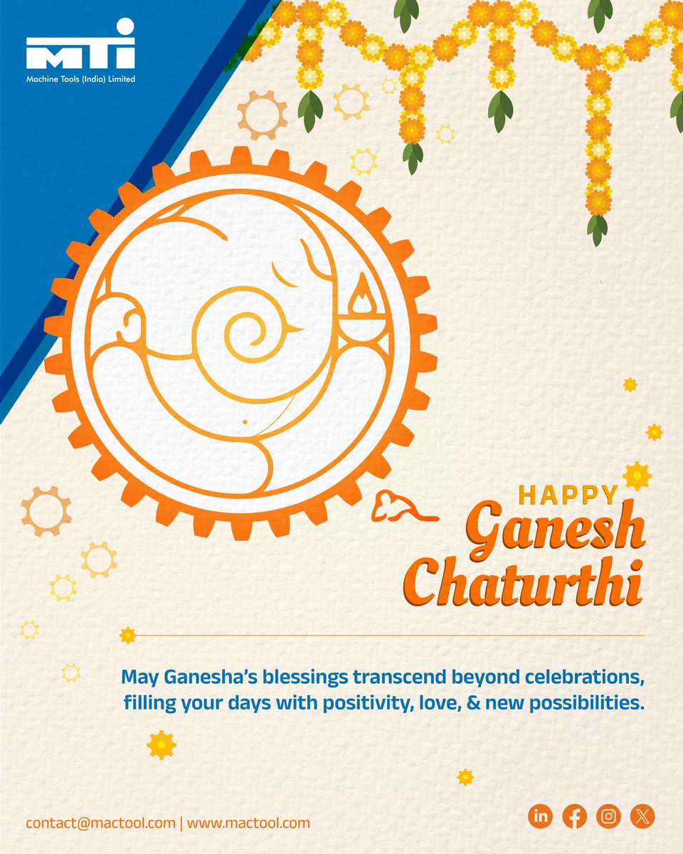 mactoolindia's tweet photo. Wishing everyone a very Happy Ganesh Chaturthi! May Lord Ganesha bless you &amp; your families always! 

#festival #India #ganesha #ganpati #celebration #mti https://t.co/hsm2osU5oT