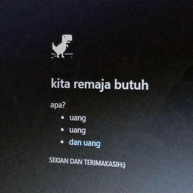 alvinaaaymr's tweet photo. Singkat, padat, UANG! https://t.co/g0cw9diSU6