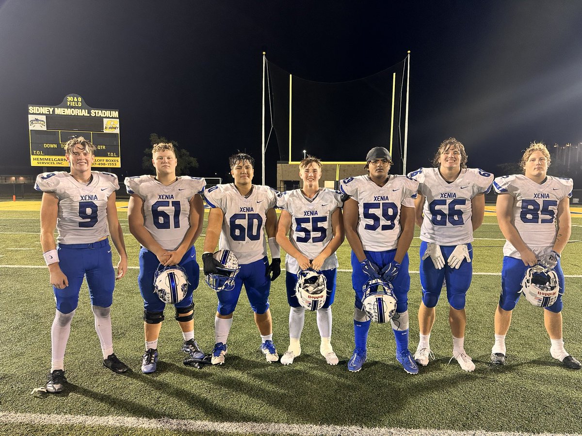 Kudos to these dudes!  They led the way for an impressive 496 yards rushing tonight on 49 carries! It was a first down every time we handed it off! <a href="/xeniabucsfb/">Xenia Bucs Football</a>