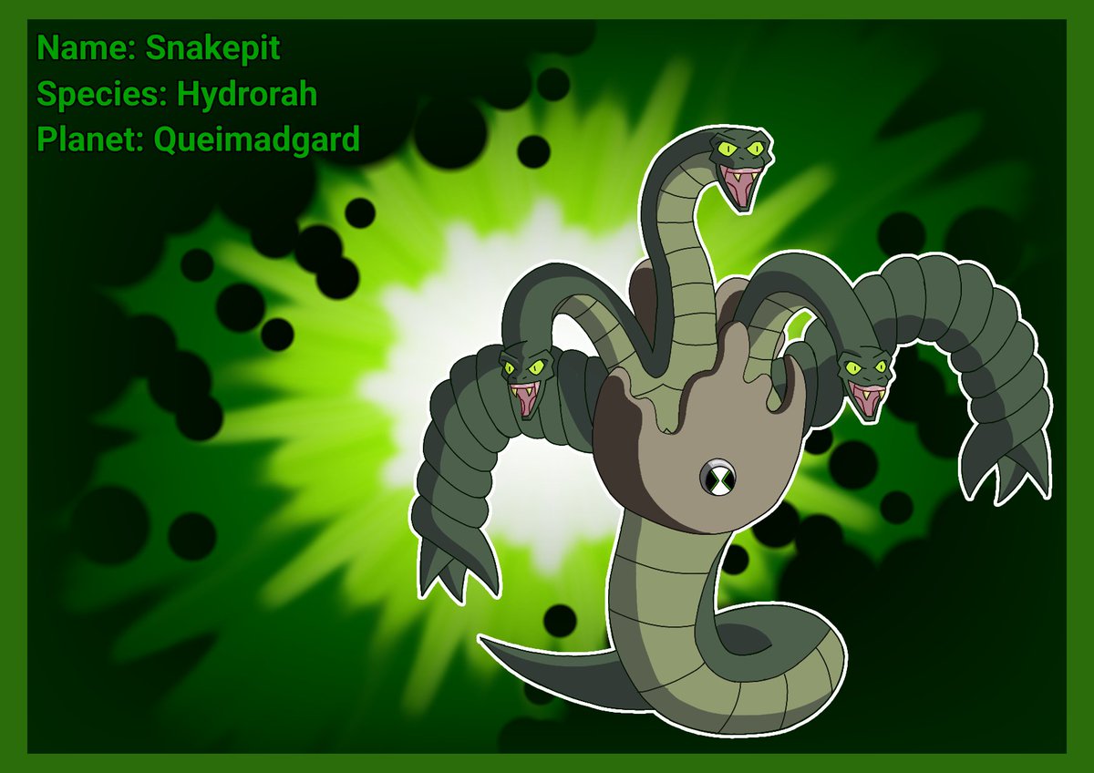 skullman734's tweet photo. Snakepit Information, Part 1 (Presentation) #Ben10classic #Ben10fanart #Ben10art #Ben10fan #Ben10redesign #Ben10AUS #Ben10aliens #Snakepit #Kenitrix #chaquetrix #carnitrix original creator of the alien: @TNPerkins4 https://t.co/qUtJTdWkru