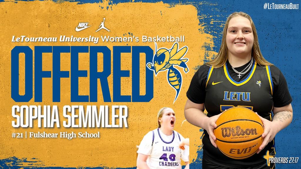 Sophia Semmler (@sophiasemmler) on Twitter photo I am blessed to receive an offer from <a href="/LETUWBB/">LETU Women's Basketball</a>. Thank you to <a href="/ScotMac21/">Scot MacAllister</a>, @Coach_Tan, and Coach Lanari for believing in me. #LeTourneauBuilt <a href="/FulshearGBB/">🏀Fulshear Lady Chargers</a> <a href="/WeAreFu1shear/">Fulshear High School Recruiting</a> I am blessed to receive an offer from <a href="/LETUWBB/">LETU Women's Basketball</a>. Thank you to <a href="/ScotMac21/">Scot MacAllister</a>, @Coach_Tan, and Coach Lanari for believing in me. #LeTourneauBuilt <a href="/FulshearGBB/">🏀Fulshear Lady Chargers</a> <a href="/WeAreFu1shear/">Fulshear High School Recruiting</a>