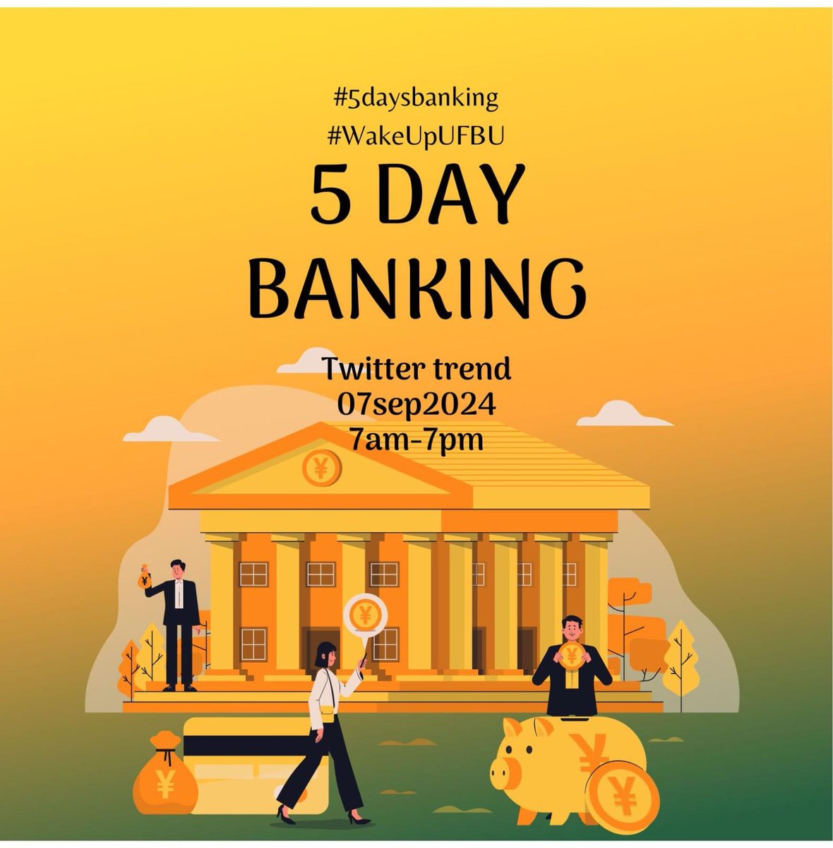 gsm2208's tweet photo. Promises were made, but where’s the implementation? It’s high time the government supports 5-day banking.
#WhenWillItHappen
#5DaysBanking
#WakeUpUFBU https://t.co/X8hvcjlLss