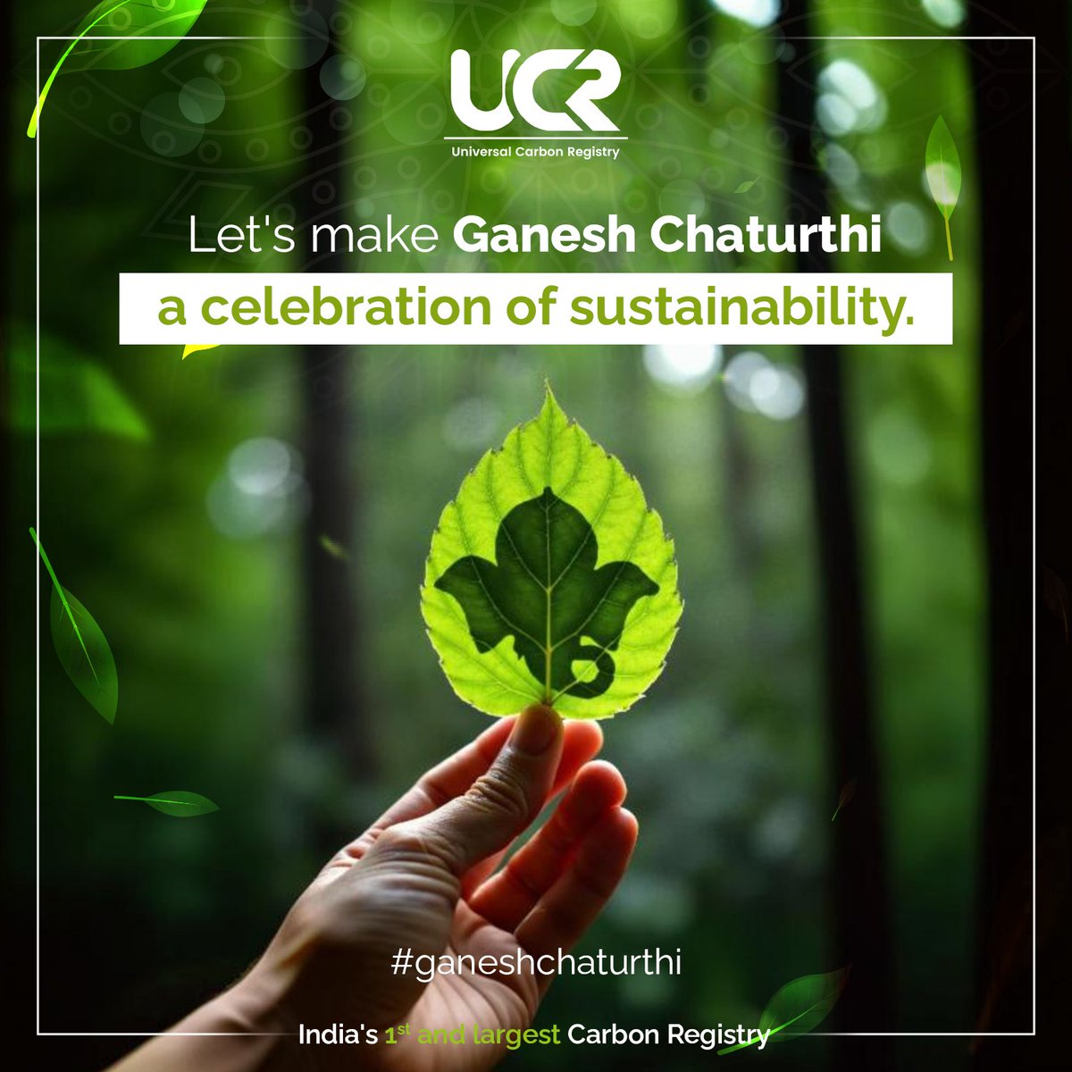 UCarbonReg's tweet photo. Celebrate Ganesh Chaturthi with a green heart! 📷 Let's embrace sustainability for a cleaner, greener future.
.
.
.
#universalcarbonregistry #carboncredit #sustainability #ucr https://t.co/4MJzRRl1As