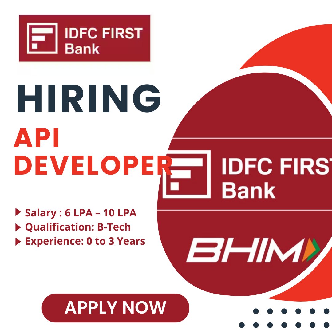 ImsarthakAI's tweet image. 🚀 Launch your career as an API Developer at IDFC FIRST BANK in Bangalore! Perfect for freshers and early-career professionals. Apply today and be part of a dynamic team! 🖥️
getjoblink.com/idfc-first-ban…
🌟 #APIDeveloper #BangaloreJobs #IDFCFIRSTBANK