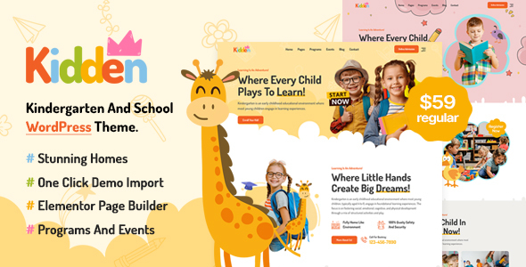SharedTutor's tweet image. Kidden – Children Kindergarten WordPress Theme dlvr.it/TCxKhn