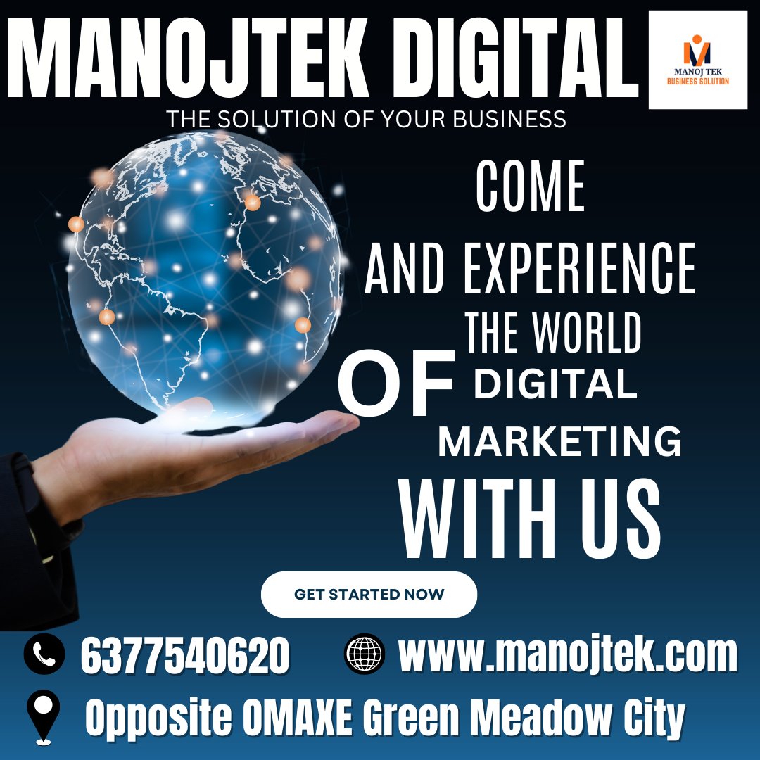 manojtek92's tweet image. GOOD AFTERNOON !
आओ और गतिशील दुनिया का अनुभव करो digital marketing at Manojtek  डिजिटल एजेंसी . Join us and be a part of a team that’s shaping the future of online business.
#ManojTekDigital
#InnovateWithUs