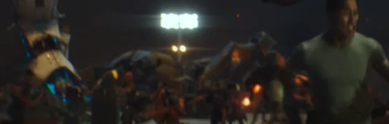 ChrisZedd_'s tweet photo. @stevendeknight Big fan of PR uprising, I have a question abt the jaegers What happened to Murder Witch in uprising? like we just saw her jabbing a drone and whatever she was doing in this other screenshot probably throwing a punch? and what happened to scrapper after the fall? https://t.co/DBca2fIEOl