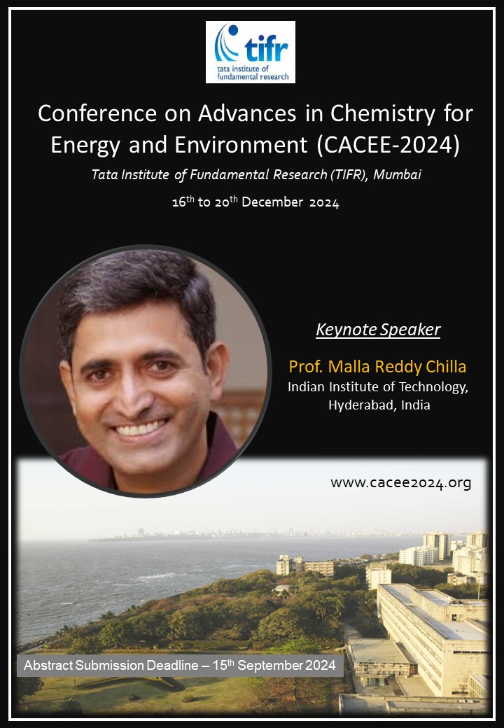CACEE TIFR (@cacee2024) on Twitter photo Crystal Engineering & Supramolecular Chemistry are reshaping molecular crystals for durability, innovation in flexible electronics, and energy storage. Keynote talk by Prof. Malla Reddy Chilla from <a href="/IITHyderabad/">IIT Hyderabad</a>!
Register now! cacee.org #chemistry
<a href="/VPolshettiwar/">Vivek Polshettiwar</a> Crystal Engineering & Supramolecular Chemistry are reshaping molecular crystals for durability, innovation in flexible electronics, and energy storage. Keynote talk by Prof. Malla Reddy Chilla from <a href="/IITHyderabad/">IIT Hyderabad</a>!
Register now! cacee.org #chemistry
<a href="/VPolshettiwar/">Vivek Polshettiwar</a>