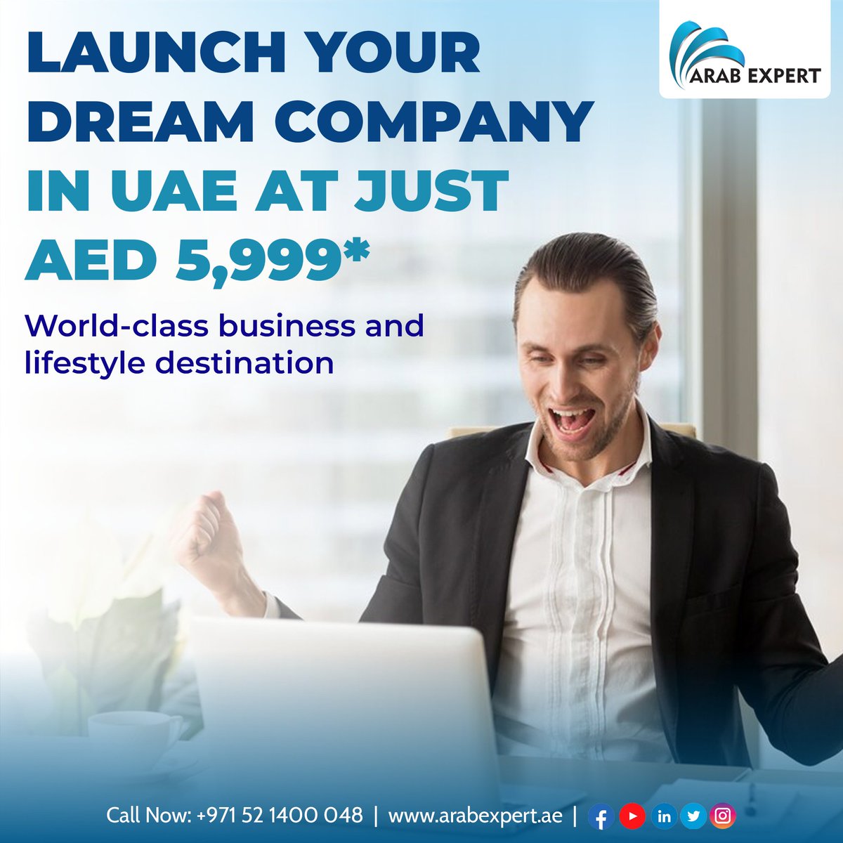 arabexpertae's tweet photo. Launch your Dream Company in UAE at just AED 5,999*
World-class business and lifestyle destination

✅ +971 52140 0048
🌐 https://t.co/3Pu4LkyAmH
.
#UAEBusinessSetup #arabexpert #dubaigoldenvisa #dubai #dubaibusiness #DubaiBusinessSolutions #dubaicompanyformation #dubaivisa https://t.co/QRRMgz5y2O