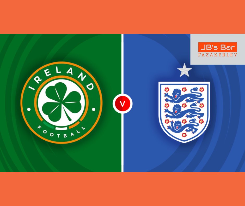 Live International football at JB's Bar today......

UEFA Nations League 

Republic of Ireland v England

5pm Kickoff

Selected bottled beers 2 for £5 ALL DAY

Beer garden open.

#fazakerley #localpub #onlybeergardeninfazak #supportlocalbusiness
