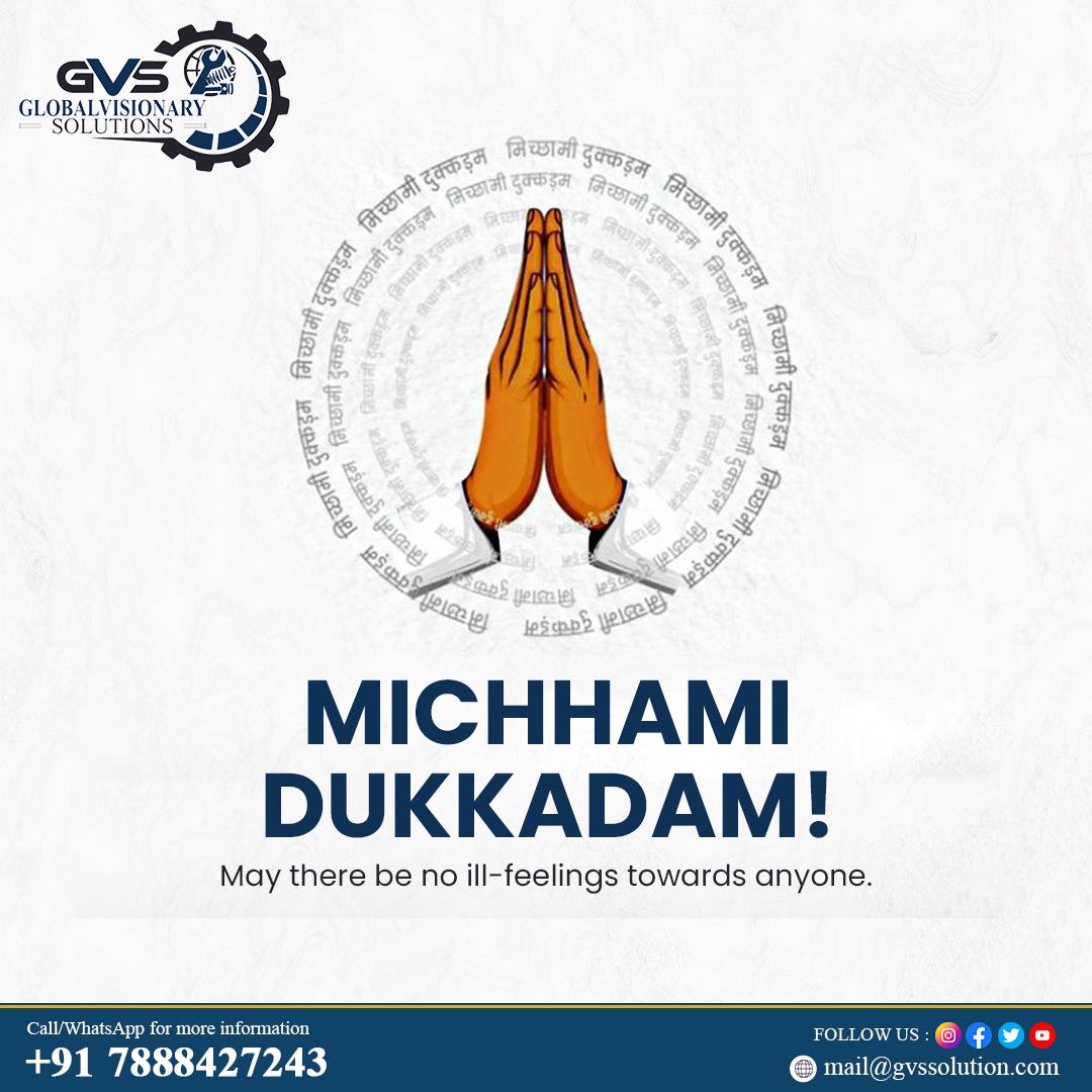gvssolution's tweet image. ” It is a heartfelt apology and a request for forgiveness from all living beings, including those we may have knowingly or unknowingly harmed in thought, word, or deed :-MICHHAMI DUKKADAM
@gvssolution
gvssolution.com
.
.

.
#michhami  #MichhamiDukkadam #Jain