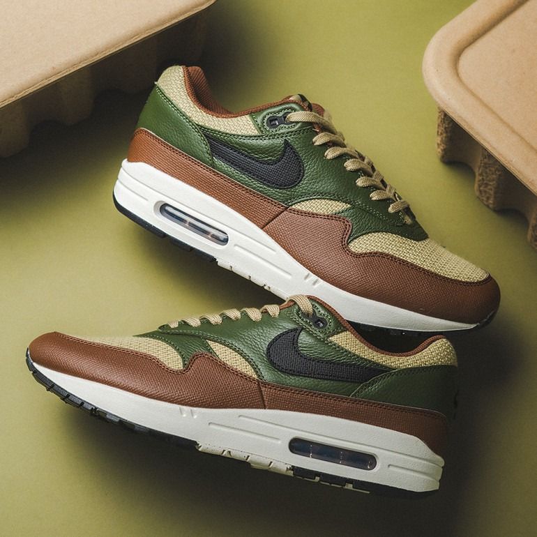 nike air max 1 olive canvas dark russet