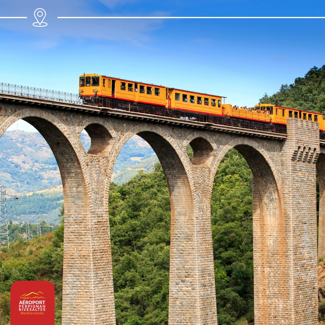 🚂​Le Train Jaune est une attraction emblématique des Pyrénées-Orientales. Inauguré en 1910, ce train touristique parcourt une distance de 63 km entre Villefranche-de-Conflent et Latour-de-Carol, offrant des vues spectaculaires sur les montagnes et les vallées environnantes.