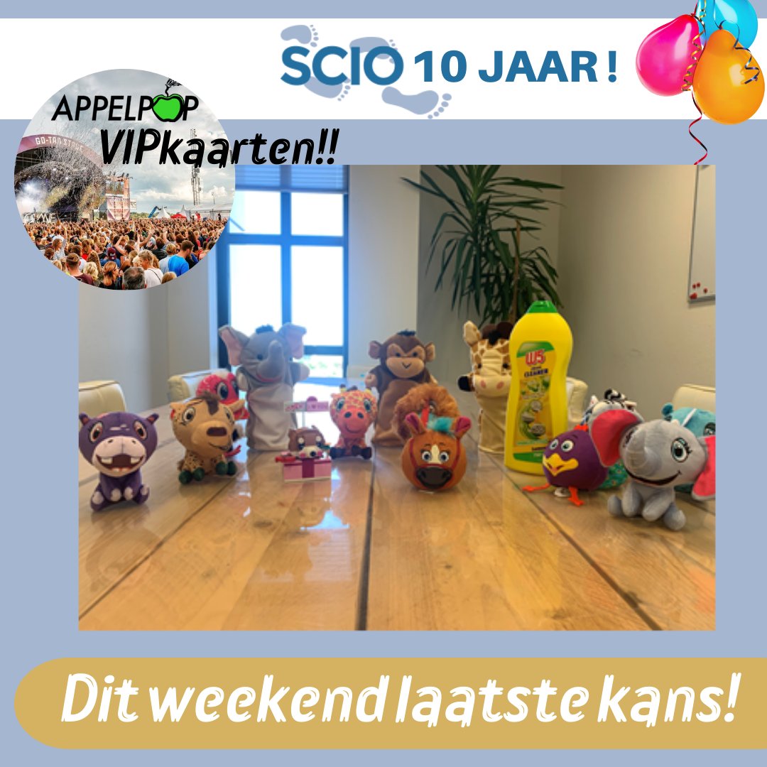 Dit weekend is je laatste kans om 2 VIPkaarten te winnen! 
Wil je weten hoe? Ga dan naar: scio.nl/winactie-10-ja…