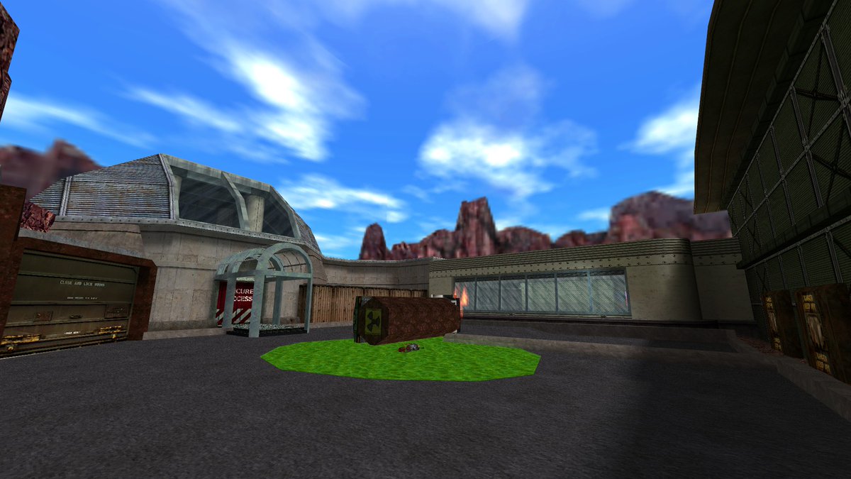 thatrowdyrobot's tweet photo. Oh yeah, I finished a (single) map.

We all know e1m1 from DOOM'S Knee Deep in the Dead. Here's a version of it re-imagined in Half Life, for complete and utter deathmatch chaos.
Happy hunting!

https://t.co/sTksJ2mXIg https://t.co/LNPZNjYNVU