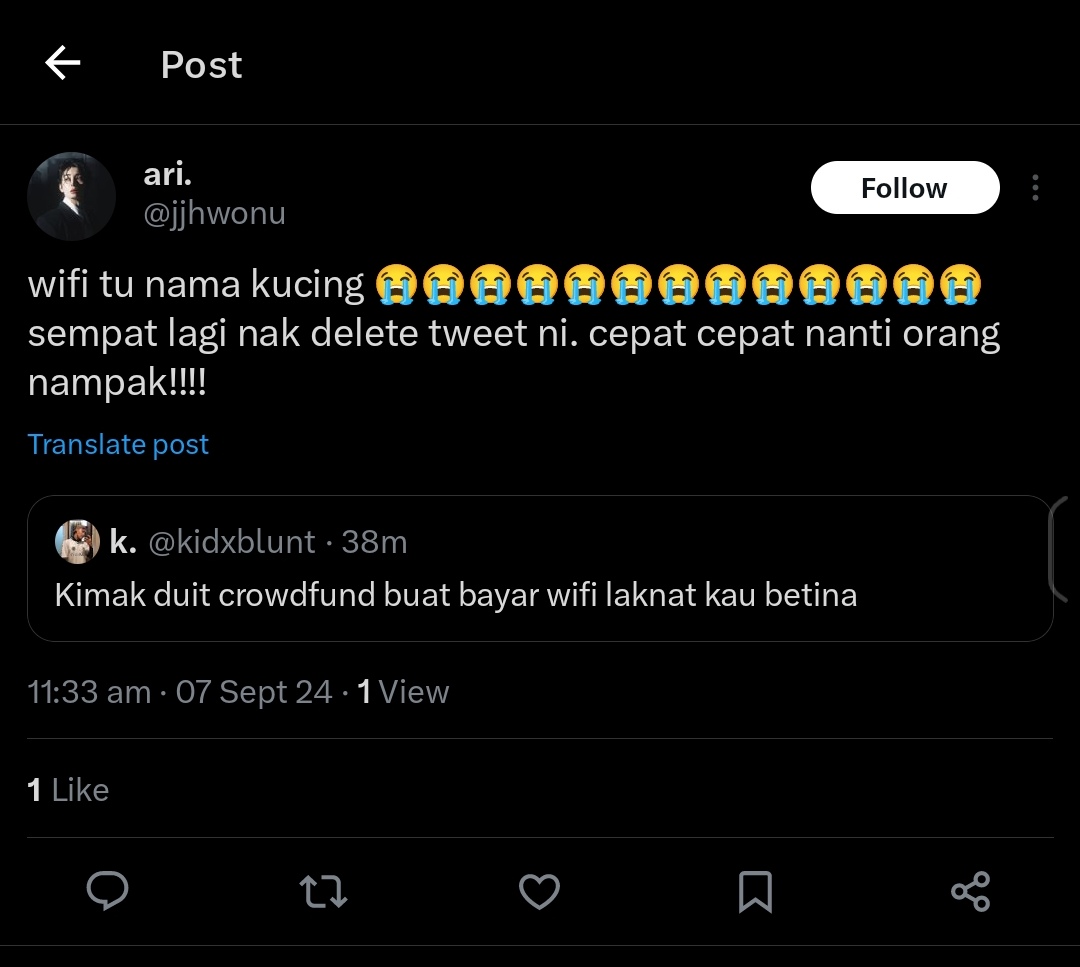 kidxblunt's tweet photo. First time aku terpaksa delete tweet sebab salah info🤣 https://t.co/pOoBFq4DwG