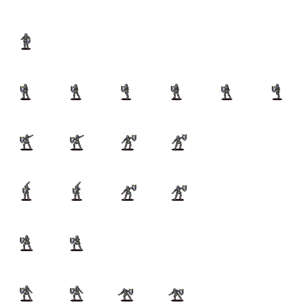 gameandfun2020's tweet photo. SRPG Studioの戦士系モーション素材です。ガーディアンのバリエーションです。公式の利用規約に準じて使用されてください。不具合がありましたらご連絡ください。
※ガーディアンのアニメを流用してください
※改変自由です https://t.co/DkS5ZtZctA