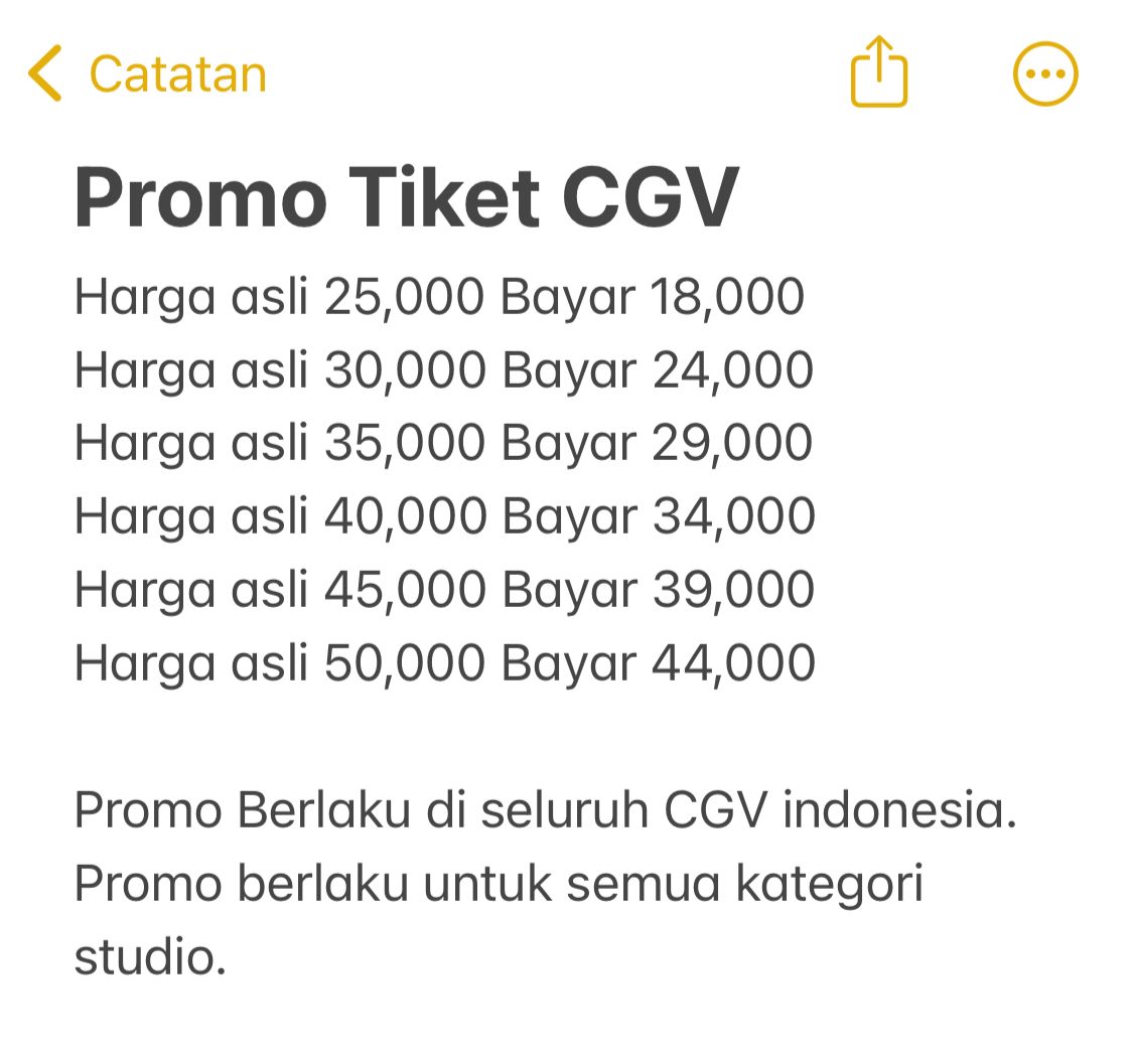 pineappsple's tweet image. PROMO TIKET BIOSKOP CGV

yuk cuma 2 minggu aja nih promonya, yg mauu bole langsung chat di bio yaa
feel free to ask kalo masi bingung 💗

#zonauang #zonajajan #zonaba
promo tiket XX1
promo tiket cgv
promo tiket bioskop
