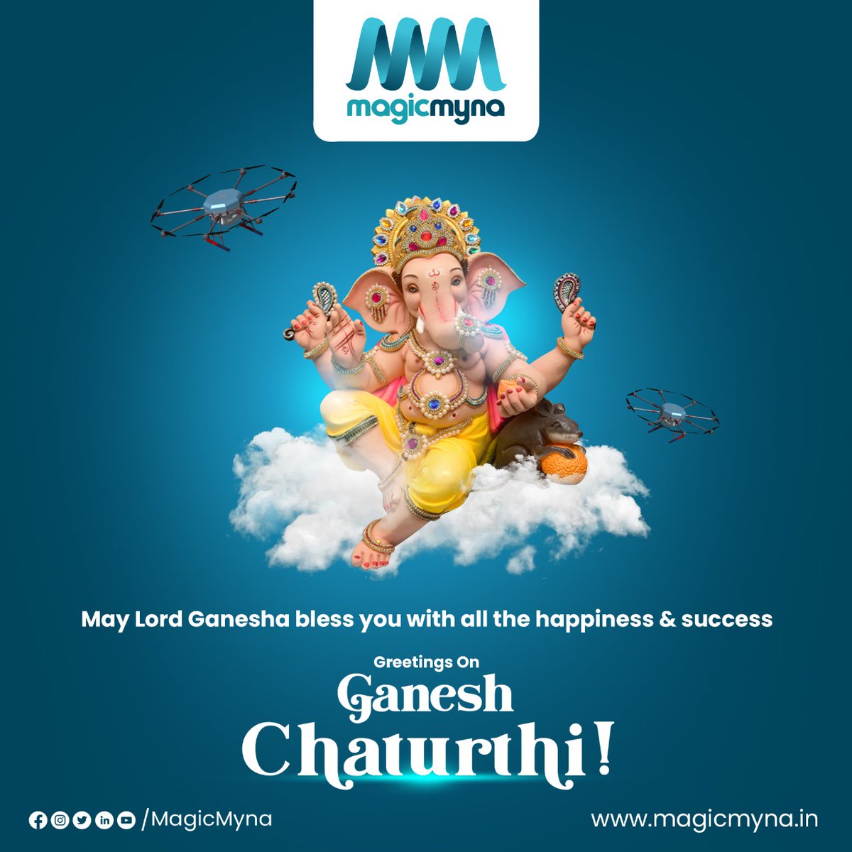 MagicMyna's tweet photo. Wishing all a blessed Ganesh Chathurthi !!!

#GaneshChaturthi2024 #magicmyna #celebration #uav #Drone https://t.co/CQxUCGGUyH
