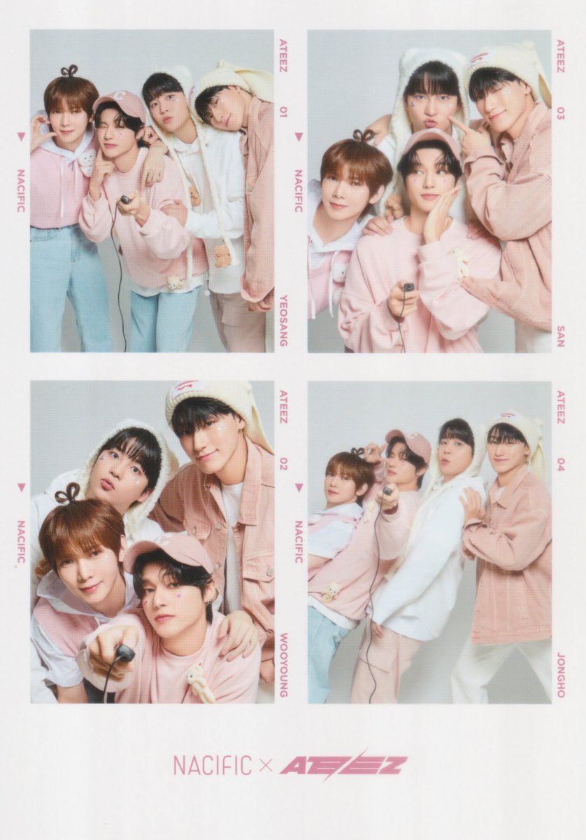 zhouang1024's tweet photo. ATEEZ x NACIFIC Sweet Dream 4 Cut Photo Scans 💗 https://t.co/YISacFnOcm