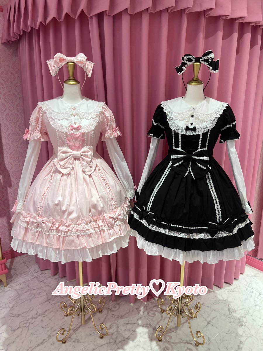 🎀 Dolly Girl付け袖ワンピース(無地)…¥38,500(税込)🎀 ピンクと 🎀 Dolly Girl付け袖ワンピース(無地)…¥38,500(税込)🎀 ピンクと