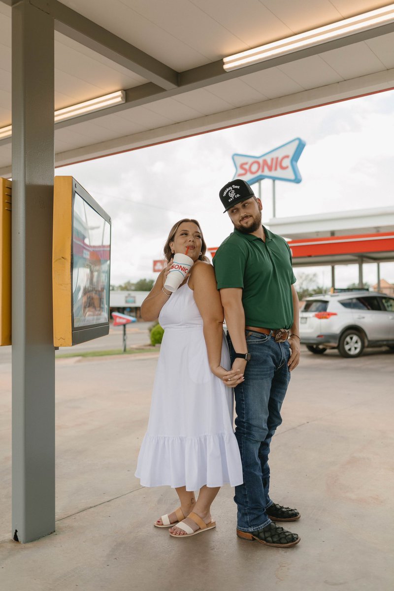 First date ➡️ 28 days until wedding. Guaranteed Diet Coke from <a href="/sonicdrivein/">Sonic Drive-In</a> before the altar 🤍