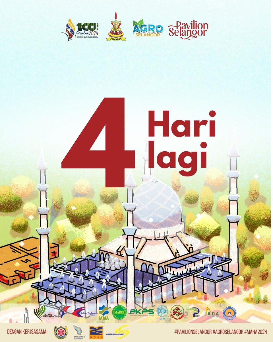 4 hari sahaja lagi MAHA 2024 akan bermula. Pastikan anda singgah ke Pavillion Selangor. Ada hadiah untuk pengunjung bertuah nanti.

#agroselangor
#MAHA2024
#pavillionselangor