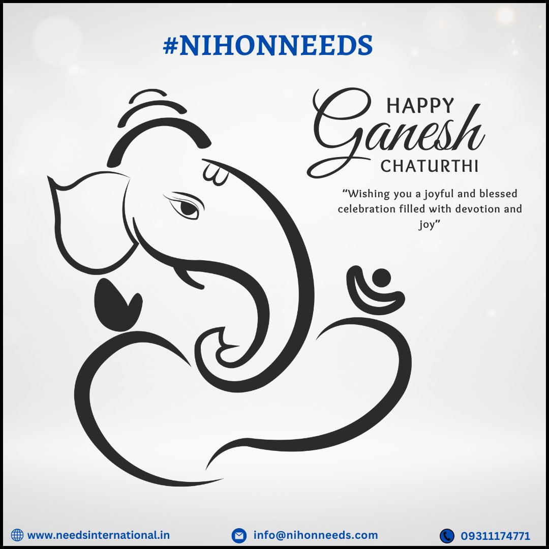NihonNeeds's tweet photo. "May Lord Ganesha's blessings be with you in all your endeavors. Happy Ganesh Chaturthi!" #ganeshchaturthi #ganeshchaturthi2024 #ganesha #ganeshotsav #ganeshfestival #ganeshutsav #festival #indianfestivalseason #post #postoftheday #PMModi #SpreadKindness #HappyBirthdaySachinPilot https://t.co/bSlZIr9U7o