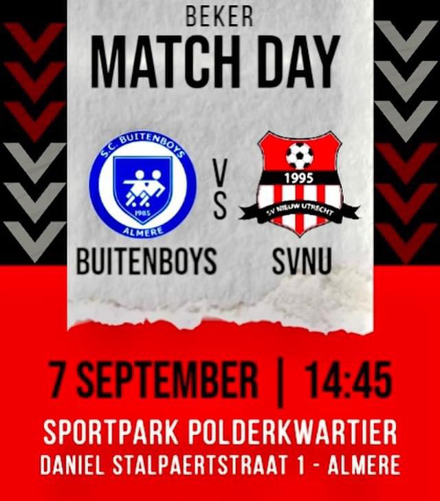 Winst is het enige dat <a href="/buitenboys_sc/">S.C.Buitenboys</a> naar de volgende rond van de beker kan helpen. Of het geslepen <a href="/svnieuwutrecht/">SV Nieuw Utrecht</a> daar aan wil meewerken… #zinin #twitterscheids <a href="/HAVoetbal/">AmsterdamscheVoetbal</a> <a href="/KNVBWest1/">KNVB West 1</a>