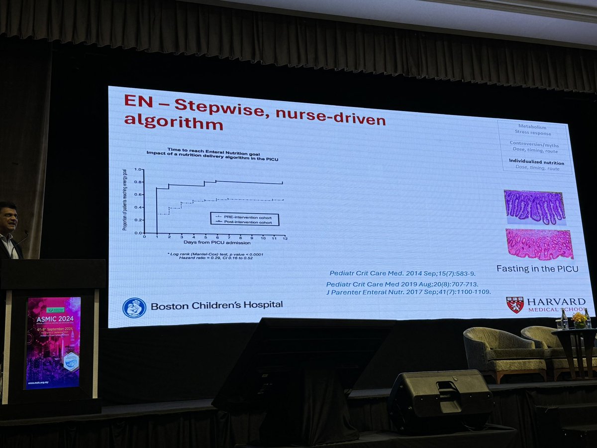 ChinSeng_Gan's tweet photo. Prof @NileshMehtaMD share about how to enhancing nutrition for critically ill patients with the current research evidence and the great work that he and his team has done in this area at #ASMIC2024. Many practical tips were shared. #pedsicu #individualisedcare https://t.co/CSalqs1IxI