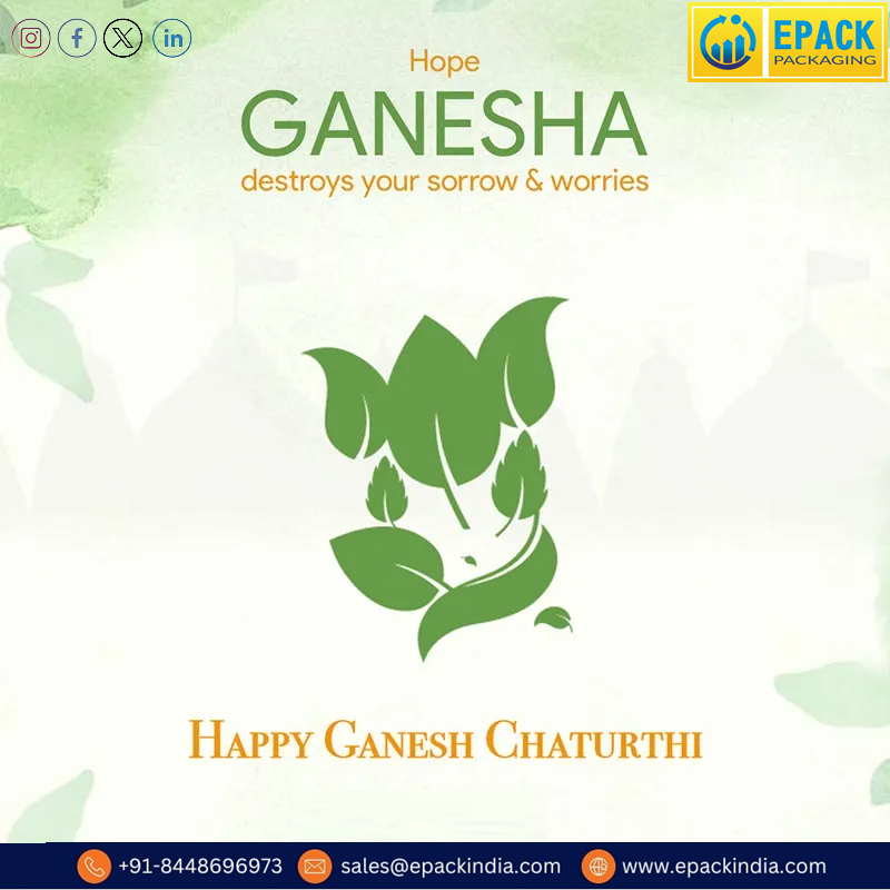 EPack_India's tweet photo. May the divine blessings of Lord Ganesha bring you eternal bliss and peace, protect you from evil and wrongdoings, and fulfill all your wishes and desires. EPACK wishes a very happy Ganesh Chaturthi to you all.
#HappyGaneshChaturthi #GaneshChaturthi #LordGanesh #GanpatiBappaMorya https://t.co/W1ugSkywME