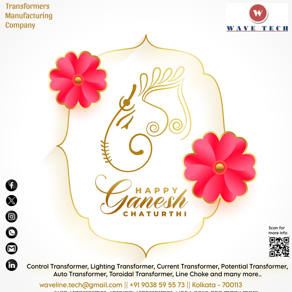 wave_tech2000's tweet image. With every beginning, Lord Ganesha removes the obstacles and guides us toward success..
@wave_tech2000 wishing you and your family a prosperous Ganesh Chaturthi!
#HappyGaneshChaturthi #ganapatibappamorya #WaveTech