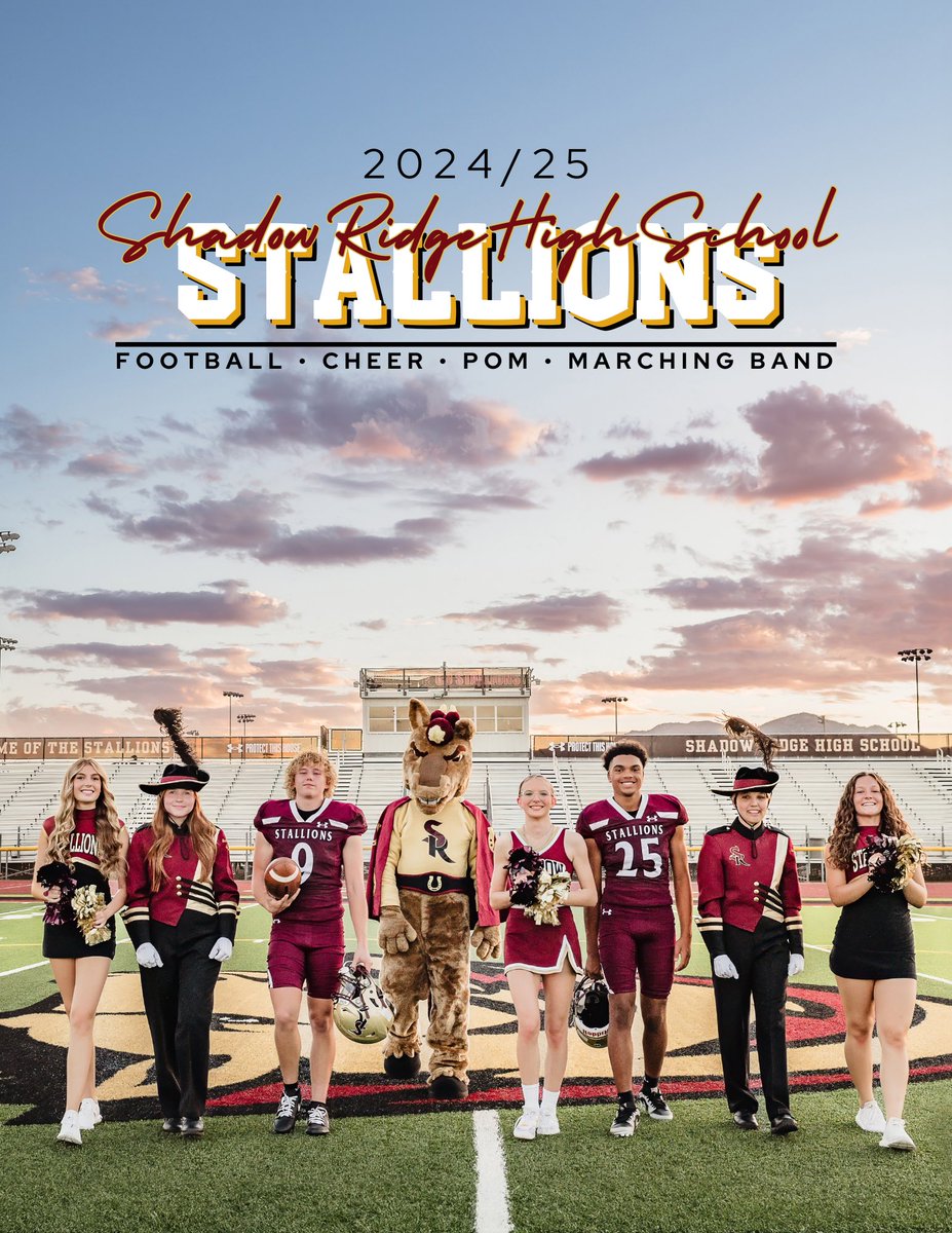 Ashley Durham - Phoenix Family/Senior Photographer (@xoashdurham) on Twitter photo I am so excited to unveil this year’s fall program cover that I photographed for Shadow Ridge High School! This 56 page mini magazine celebrates our football team, cheer, pom and marching band. ❤️💛🐴 On sale now!!
<a href="/SRHSFootball1/">Shadow Ridge Football -AZ</a> <a href="/wilkecoach/">Coach Wilke</a> <a href="/SRHS_BAND/">Shadow Ridge HS Band</a> <a href="/AthleticsShadow/">Shadow Ridge High School Athletics</a> I am so excited to unveil this year’s fall program cover that I photographed for Shadow Ridge High School! This 56 page mini magazine celebrates our football team, cheer, pom and marching band. ❤️💛🐴 On sale now!!
<a href="/SRHSFootball1/">Shadow Ridge Football -AZ</a> <a href="/wilkecoach/">Coach Wilke</a> <a href="/SRHS_BAND/">Shadow Ridge HS Band</a> <a href="/AthleticsShadow/">Shadow Ridge High School Athletics</a>