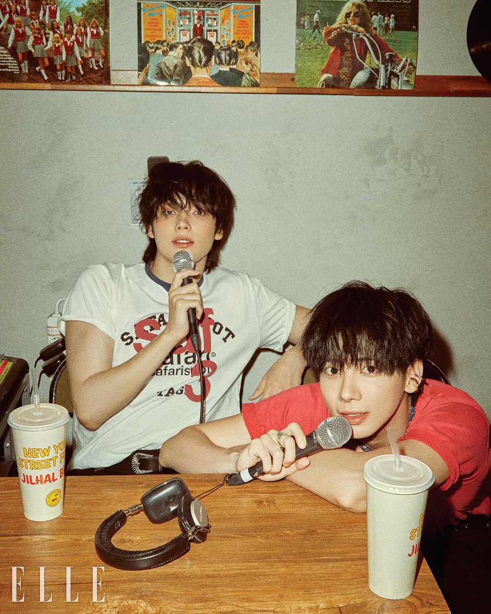translatingTXT's tweet photo. [240907] elle korea instagram

“elle b-cut ahem ahem…we’re gently leaving the b-cuts of tomorrow x together’s maknaes #taehyun &amp; #hueningkai who have shook the band club…💌 please wait a just a little! longer for their youtube film ‘memeterview’ which will be out next week~ 🫶” https://t.co/ILSyhuEY2w