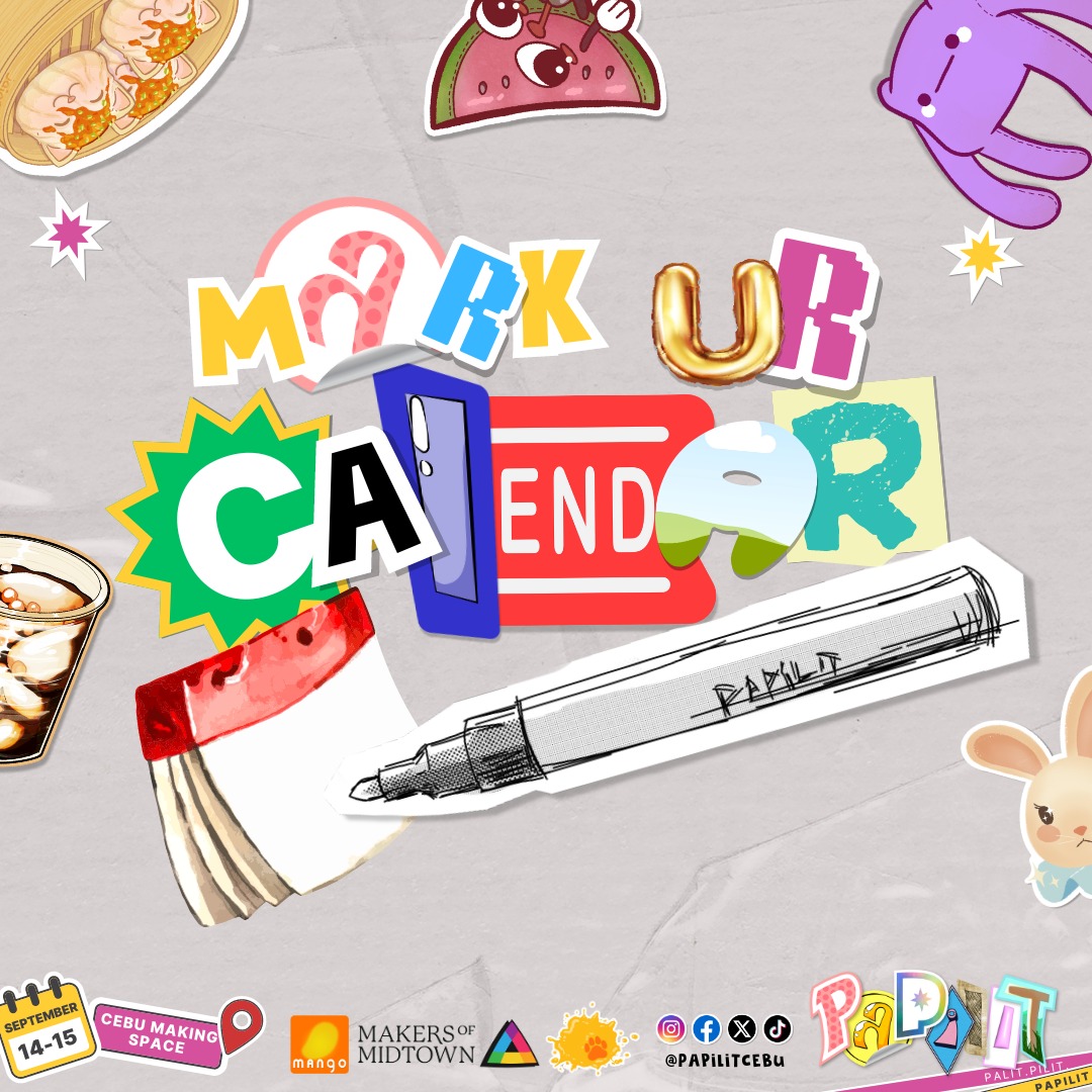 papilitcebu's tweet photo. OMG ONE WEEK LEFT NALANG DIAY?! 😱
Better start marking your calendars because Papilit is fast approaching!!!

Papilit | September 14-15, 2024, 1:00-7:00PM | Cebu Making Space, Mango Square https://t.co/TzX9a0Y13B
