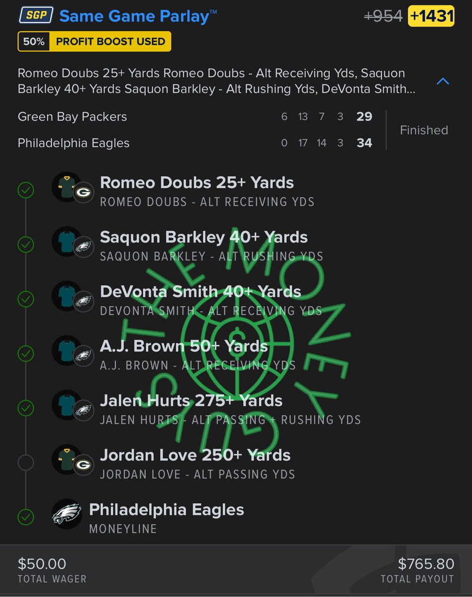 belt to ass week 1 off to a great start 💫💫💫 #FlyEaglesFly post all my
plays in <a href="/TheMoneyGuys_/">TheMoneyGuys</a> #GamblingX