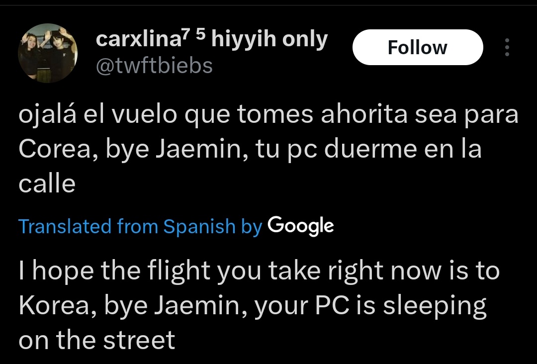 Lyoonhan's tweet photo. These are crazy things to say for some random bbl message. Telling Jaemin to go back to korea, don't go to Mexico, calling him bastard and Stupid. You guys have rotten attitudes there i guess. You will never see korean or asian fans being like this. https://t.co/P8B6Sr1Zyn