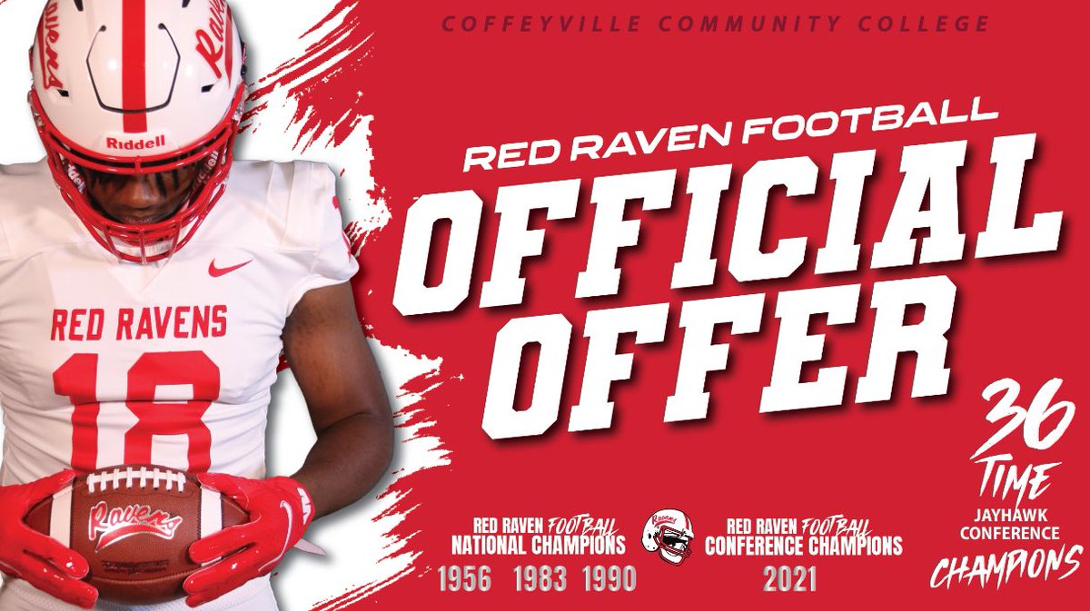 Jonathan Amieva (@jonathanamiev) on Twitter photo #AGTG After a great conversation with <a href="/CoachEdney/">Coach Edney</a> I am BLESSED to say I have received my 2nd offer from <a href="/Red_Raven_FB/">Coffeyville Football</a> !!
#WeAreOne #family
<a href="/Coach_Cluley/">Coach Cluley</a> <a href="/coach_lodes/">Blake Lodes, M.S.</a> <a href="/Coach_Buck54/">Travis Buchanan</a> #AGTG After a great conversation with <a href="/CoachEdney/">Coach Edney</a> I am BLESSED to say I have received my 2nd offer from <a href="/Red_Raven_FB/">Coffeyville Football</a> !!
#WeAreOne #family
<a href="/Coach_Cluley/">Coach Cluley</a> <a href="/coach_lodes/">Blake Lodes, M.S.</a> <a href="/Coach_Buck54/">Travis Buchanan</a>