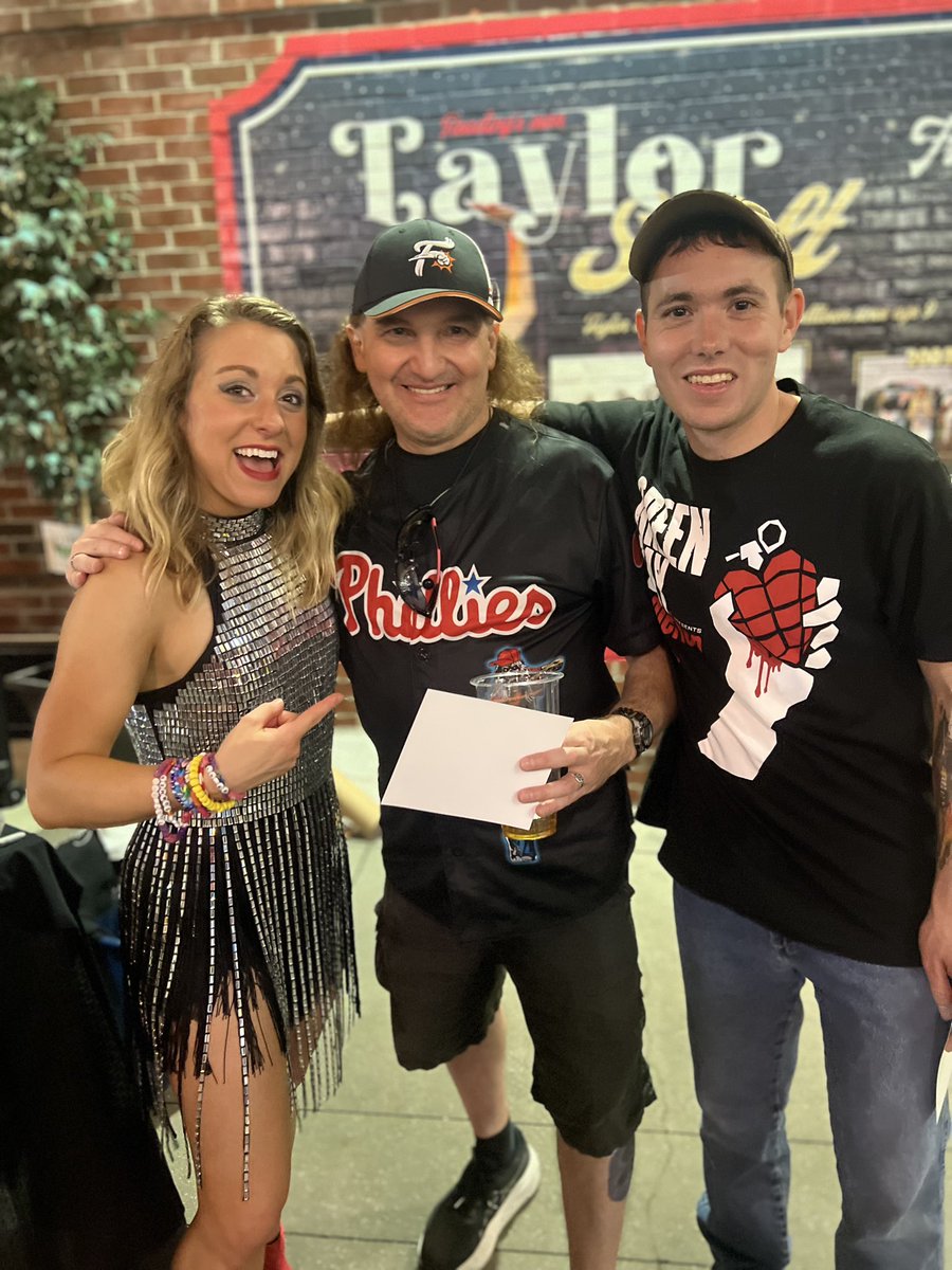 <a href="/StephanieGmusic/">Stephanie Grace</a> thanks so much for the bday wishes to <a href="/RickJackson9690/">Rick Jackson</a> at the Reading Phillies game tonight. <a href="/UncleeMav/">Mav</a> and I appreciate it. From a metal singer, you did a great job tonight. Maybe, just maybe, we can do a metal cover of Taylor some time. Cheers!