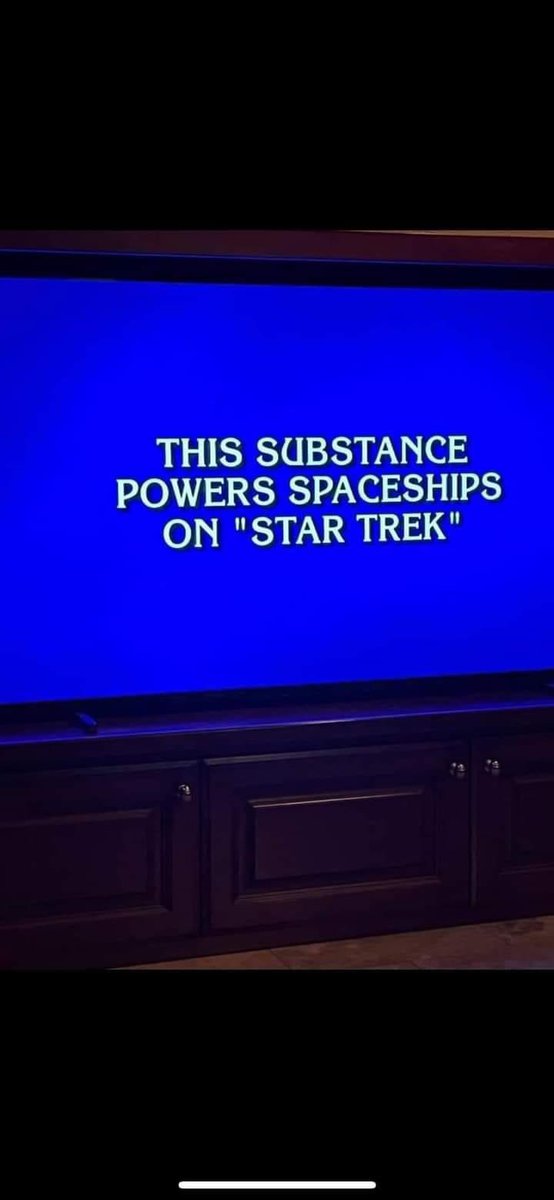 GoodAaron's tweet photo. What is a deuterium-antimatter reaction regulated by a dilithium matrix — or in the case of Romulans, a quantum singularity; or quantum slipstream which utilizes benamite crystals, though whether it is a fuel source is ambiguous and the subject of much speculation…? https://t.co/KAPD8dTmHk