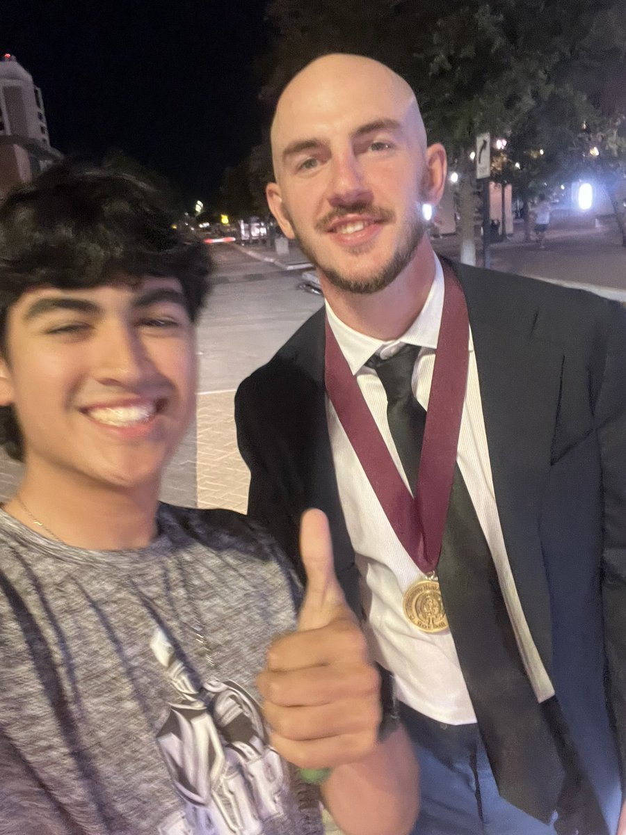 TioJuan77's tweet photo. Son ran into/recognized former @aggiembk alumni @ACFresh21 outside of Kyle field headed to #yellpractice #BTHOmcneese https://t.co/5hHccGvaoc