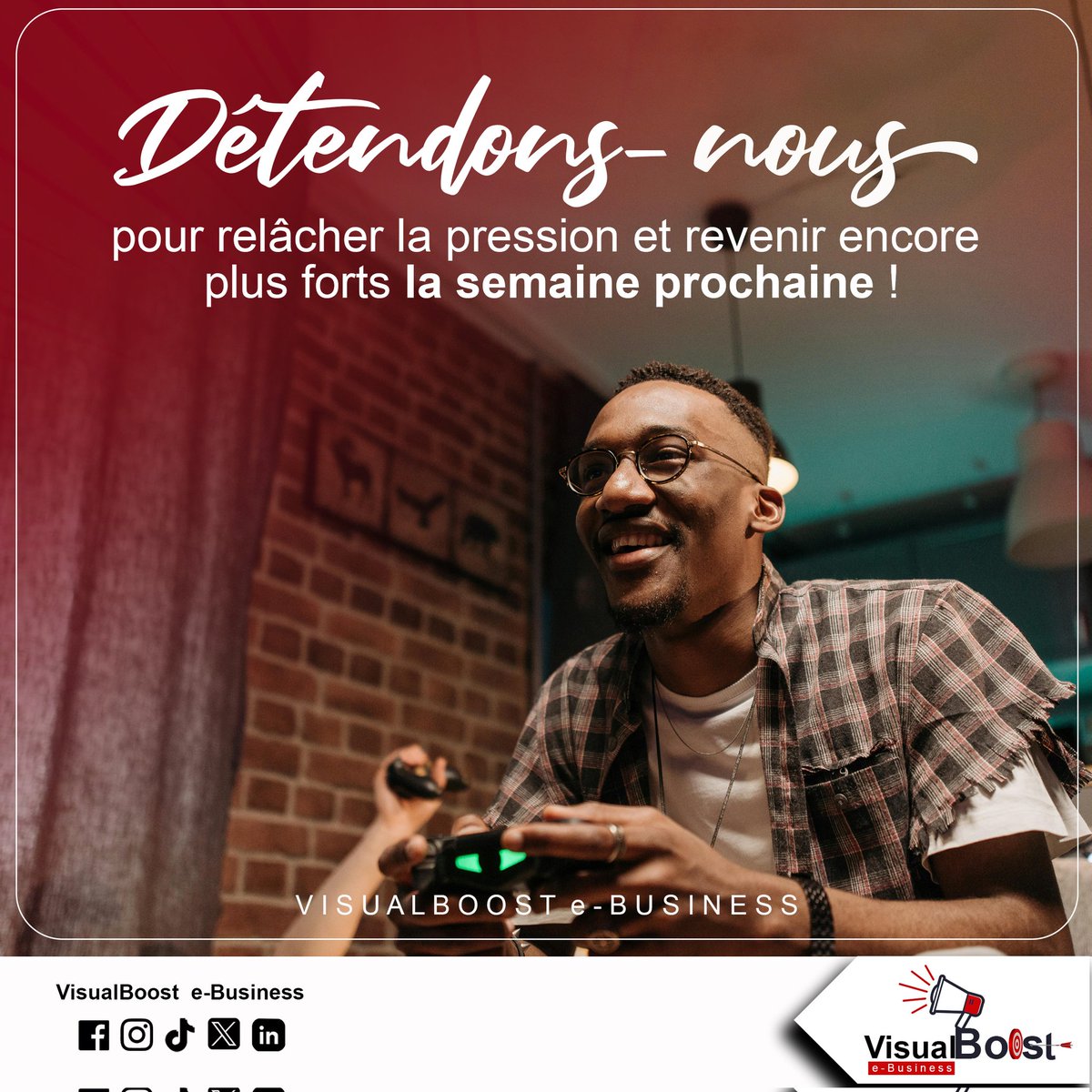 Visualboost_eB's tweet image. TOZA WEEK-END 

Détendons-nous pour relâcher la pression et revenir encore plus forts la semaine prochaine !

#weekend #detente